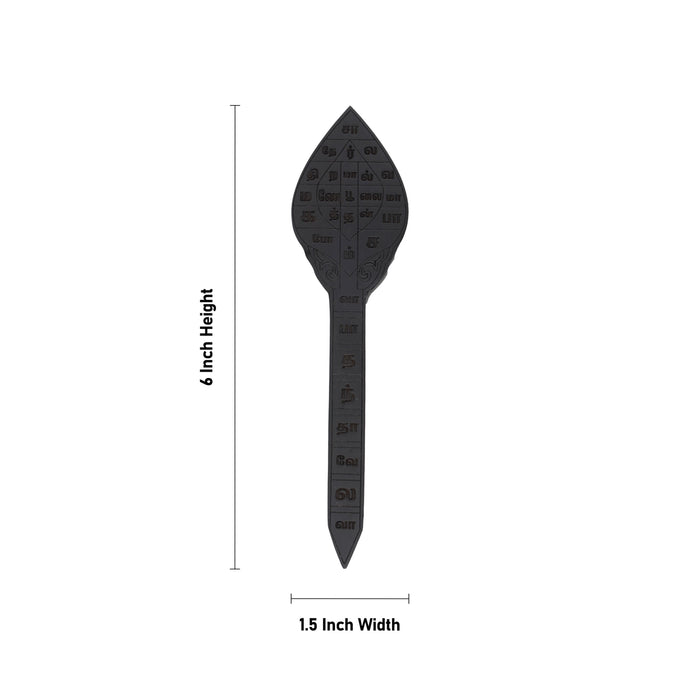 Murugan Vel - 6 x 1.5 Inches | Karungali Sastra Bandham Yantra Vel/ Ebony Vel for Pooja - Deity Accessories