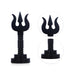 Trishul With Base - 3 x 1 Inches | Karungali Shiva Trishul/ Ebony Soolam for Deity - Deity Accessories