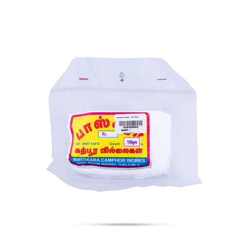 Bhaskara Katti Karpuram - 100 Gms | Camphor/ Kapoor/ Kapur/ Karpooram For Aarti And Pooja - Camphor