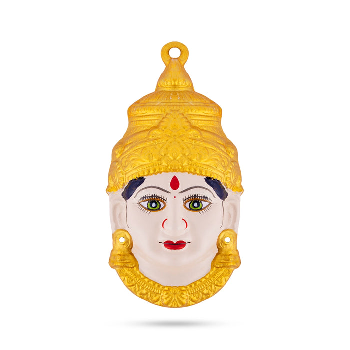 Amman Face - 8 x 4 Inches| Zinc Devi Face/ lakshmi Face For Pooja Setup And Varalakshmi Decororation