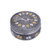 Pooja Box - 2 x 4 Inches | Meenakari Design Storage Box / Stainless Steel Jewellery Box for Pooja - Brass Murties