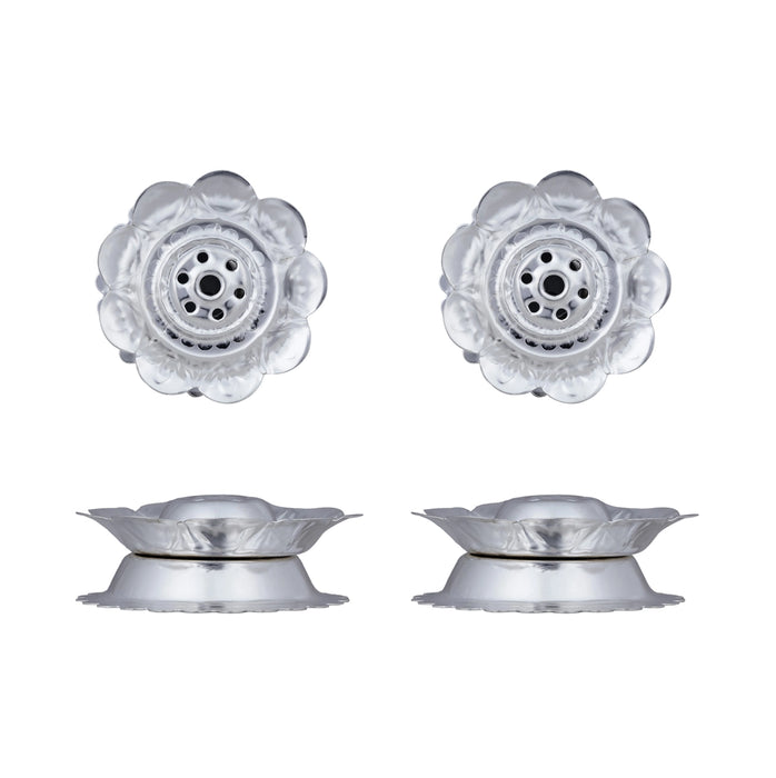 Silver Polish Pooja Thali Set - 7 Pcs | Stainless Steel Pooja Set/ Puja Thali Set For Rituals And Gifting - Pooja Thali Sets