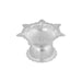 Mystic Diya With Base Pair- 1.25 X 2.5 Inches | Silver Polish Lamp/Stainless Steel Vilakku/ 7 Face Deep For Pooja - Karthik Deep