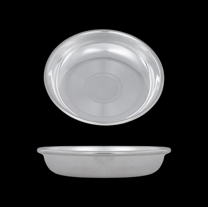 Silver Polish Pooja Thali Set - 6 Pcs | Stainless Steel Pooja Set/ Puja Thali Set/ Dinner Set For Gifting - Pooja Thali Sets