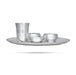 Silver Polish Pooja Thali Set - 6 Pcs | Stainless Steel Pooja Set/ Puja Thali Set/ Dinner Set For Gifting - Pooja Thali Sets
