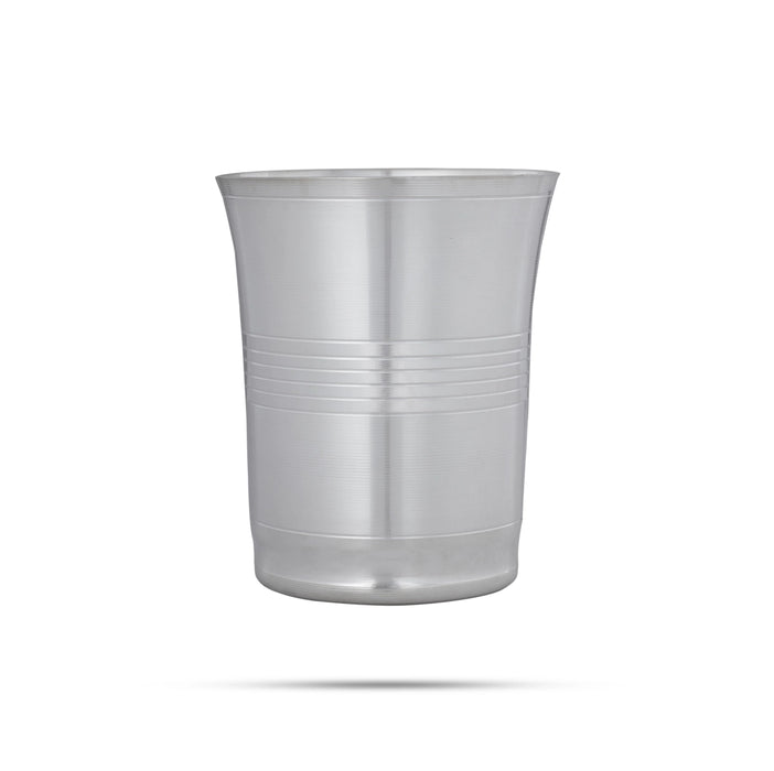 Silver Polish Pooja Thali Set - 6 Pcs | Stainless Steel Pooja Set/ Puja Thali Set/ Dinner Set For Gifting - Pooja Thali Sets