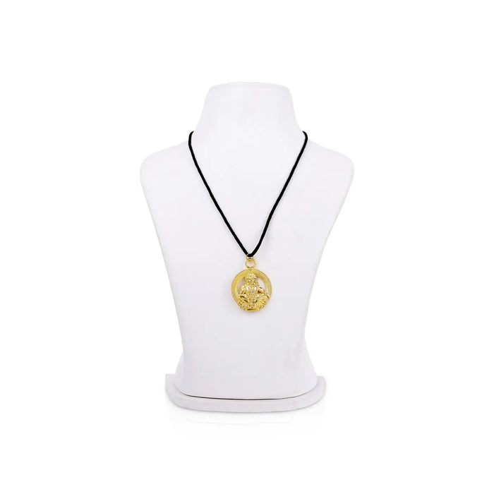 Ayyappa Dollar - 1.75 X 1.25 Inches | Gold Polish Ayyappa Locket/ Ayyappa Pendant For Daily Divine Wear - Mala & Pendant