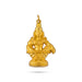 Ayyappa Dollar - 1.5 X 1 Inches | Gold Polish Ayyappa Locket/ Ayyappa Pendant For Daily Divine Wear - Mala & Pendant
