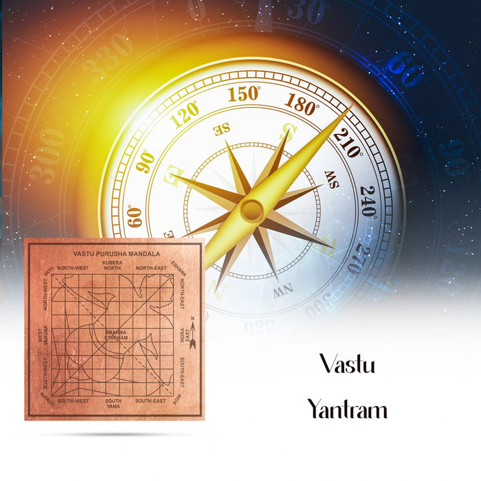 Vastu Yantra - 2 X 2 Inches | Copper Vastu Purusha Yantram/ Vastu Dosh Nivaran For Energy Correction In Home - Maha Meru & Yantra