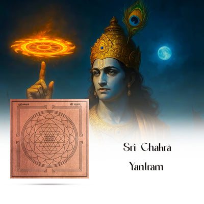 Shri Chakra Yantra - 4 X 4 Inches | Copper Yantra/ Sanskrit Print Sri Chakra Yantram For Pooja And Vastu
