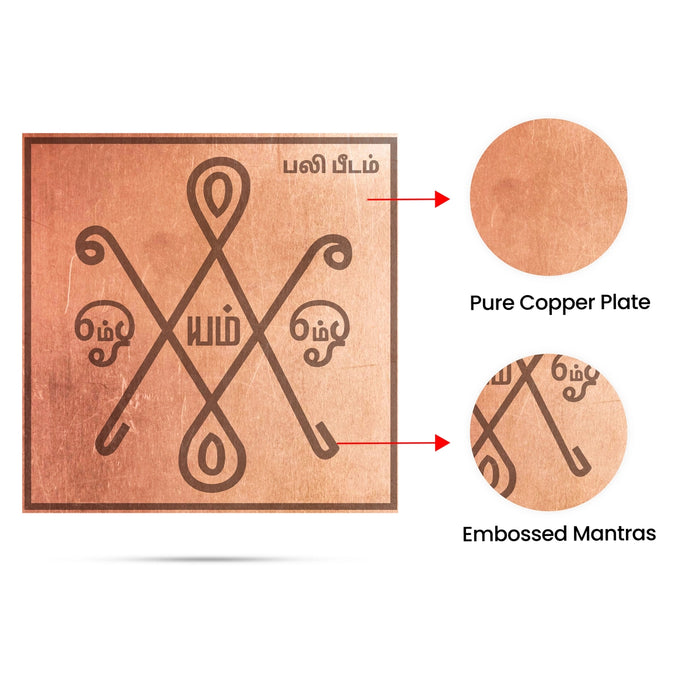 Balipeedam Yantra - 3 x 3 Inches | Tamil / Balipeedame / Copper Yantra for Pooja
