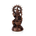 Lakshmi Idol Sitting On Base - 16 x 6 Inches | Copper Oxidised Laxmi Idol/ Laxmi Murti for Worship & Pooja - Copper Murties