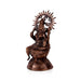 Lakshmi Idol Sitting On Base - 16 x 6 Inches | Copper Oxidised Laxmi Idol/ Laxmi Murti for Worship & Pooja - Copper Murties