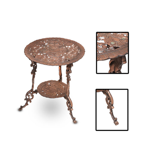 Coffee Table - 16 Inches | Copper Table/ Teapoy Table for Home - Table