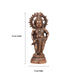 Krishna Murti - 12 x 5 Inches | Copper Oxidised Krishna Idol/ Standing Krishna Statue for Pooja/ 640 Gms Approx - Copper Murties
