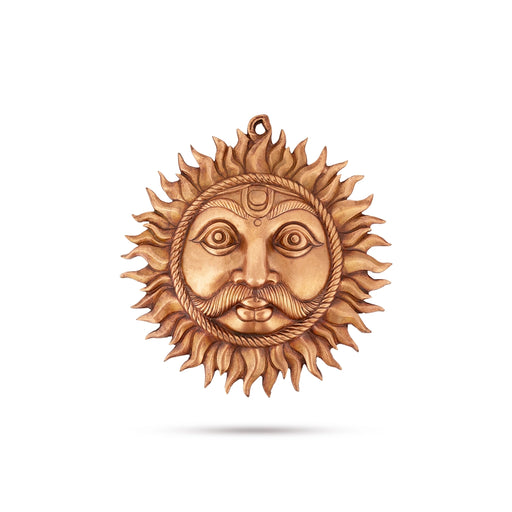Sun Wall Hanging - 12 x 11.5 Inches | Copper Oxidised Sun Wall Decor/ Sun Face Wall Hanging for Home - Wall Hanging