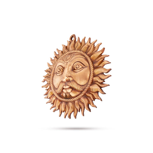 Sun Wall Hanging - 12 x 11.5 Inches | Copper Oxidised Sun Wall Decor/ Sun Face Wall Hanging for Home - Wall Hanging