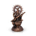 Saraswati Murti - 14 x 8 Inches | Copper Oxidised Saraswati Idol/ Saraswati Moorti for Pooja/ 1.150 Kgs Approx - Copper Murties