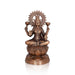 Lakshmi Idol Sitting On Lotus - 24 x 12 Inches | Copper Oxidised Laxmi Idol/ Laxmi Murti for Pooja/ 4.340 Kgs - Copper Murties