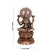Lakshmi Idol Sitting On Lotus - 24 x 12 Inches | Copper Oxidised Laxmi Idol/ Laxmi Murti for Pooja/ 4.340 Kgs - Copper Murties