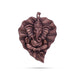 Leaf Ganesh Wall Hanging - 10 x 8 Inches | Copper Oxidised Wall Hanger for Home/ 390 Gms Approx - Wall Hanging