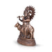 Cow Krishna Murti - 20 x 12 Inches | Copper Oxidised Cow Krishna Statue/ Krishna Idol for Pooja/ 2.800 Kgs - Copper Murties