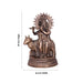 Cow Krishna Murti - 20 x 12 Inches | Copper Oxidised Cow Krishna Statue/ Krishna Idol for Pooja/ 2.800 Kgs - Copper Murties