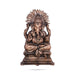 Ganesh Murti Sitting On Chowki Wall Hanging - 22 x 14 Inches | Copper Oxidised Ganpati Murti Wall Hanger for Home - Wall Hanging