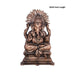 Ganesh Murti Sitting On Chowki Wall Hanging - 22 x 14 Inches | Copper Oxidised Ganpati Murti Wall Hanger for Home - Wall Hanging