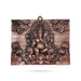 Ganesh Murti With Flower Design Wall Hanging - 17 x 14 Inches | Copper Oxidised Ganpati Murti Wall Hanger for Home - Wall Hanging