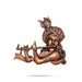 Krishna Murti Wall Hanging - 15 x 17 Inches | Copper Oxidised Krishna Idol/ Krishna Statue Wall Hanger for Home - Wall Hanging