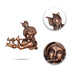 Krishna Murti Wall Hanging - 15 x 17 Inches | Copper Oxidised Krishna Idol/ Krishna Statue Wall Hanger for Home - Wall Hanging