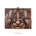 Ganesh Murti With Elephant Wall Hanging - 13 x 17 Inches | Copper Oxidised Ganpati Murti Wall Hanger for Home - Wall Hanging