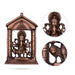 Drishti Ganesh Murti Wall Hanging - 10 X 10 Inches | Copper Oxidised Wall Hanger For Positive Energy - Wall Hanging