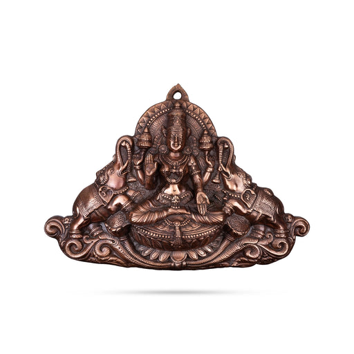 Gajalakshmi Murti Wall Hanging - 16 X 24 Inches | Copper Oxidised Wall Hanger/ Wall Decor For Auspicious Vibes - Wall Hanging