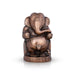 Appu Ganesh Murti - 12 x 7 Inches | Copper Oxidised Ganpati Idol/ Vinayaka Statue for Pooja/ 1.460 Kgs Approx - Copper Murties