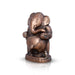 Appu Ganesh Murti - 12 x 7 Inches | Copper Oxidised Ganpati Idol/ Vinayaka Statue for Pooja/ 1.460 Kgs Approx - Copper Murties