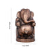 Appu Ganesh Murti - 12 x 7 Inches | Copper Oxidised Ganpati Idol/ Vinayaka Statue for Pooja/ 1.460 Kgs Approx - Copper Murties