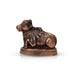 Nandi Statue - 6 x 7 Inches | Copper Idol/ Copper Oxidised Nandhi Statue/ Nandi Idol for Pooja - Copper Murties