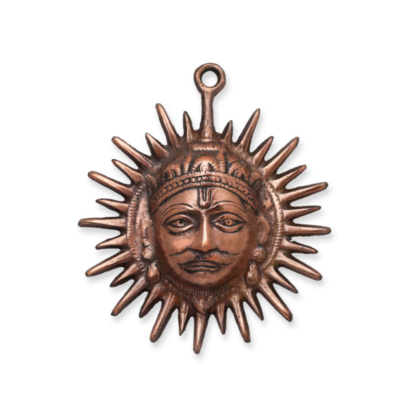 Sun Wall Hanging - 7 Inches | Copper Idol/ Sun Face Wall Hanging for Vastu - Wall Hanging