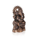 Ganesh Murti Sitting On Base - 19 X 10.5 Inches | Copper Oxidised Vinayaka Idol/ Ganpati Murti For Worship - Copper Murties