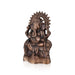 Ganesh Murti Sitting On Base - 19 X 10.5 Inches | Copper Oxidised Vinayaka Idol/ Ganpati Murti For Worship - Copper Murties