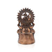 Ganesh Murti Sitting On Base - 19 X 10.5 Inches | Copper Oxidised Vinayaka Idol/ Ganpati Murti For Worship - Copper Murties