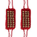 Brass Ghungroo- 7 x 3.5 Inches | 3 Line Ghunghroo/ Velvet Netted Dance Salangai For Classical Dance Practice - Dance Accessories