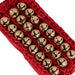 Brass Ghungroo- 7 x 3.5 Inches | 3 Line Ghunghroo/ Velvet Netted Dance Salangai For Classical Dance Practice - Dance Accessories