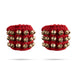 Brass Ghungroo- 7 x 3.5 Inches | 3 Line Ghunghroo/ Velvet Netted Dance Salangai For Classical Dance Practice - Dance Accessories