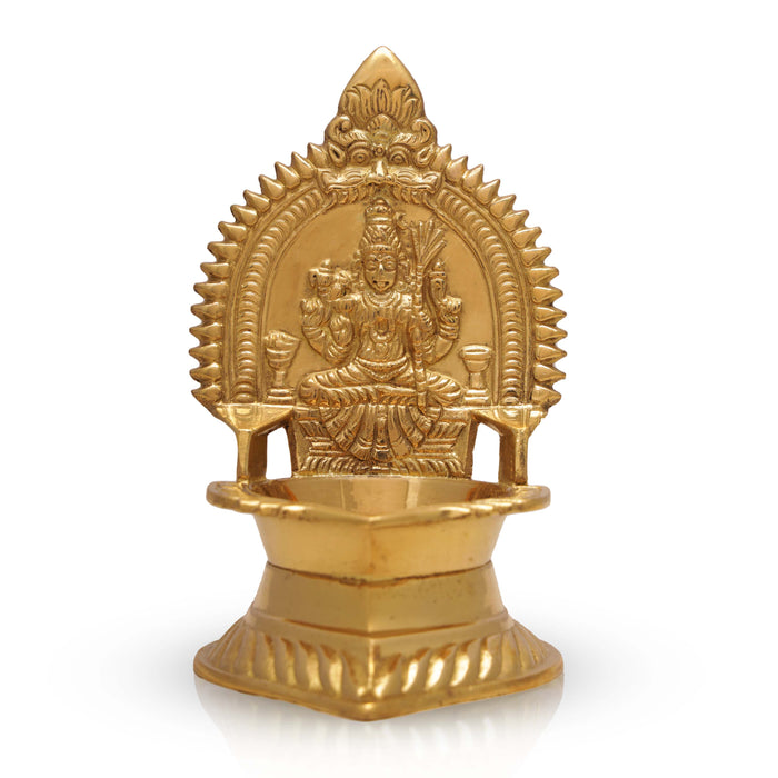 Kanchi Kamatchi Lamp -6 Inches | Brass Kamakshi Deepam/ Lamp for Pooja