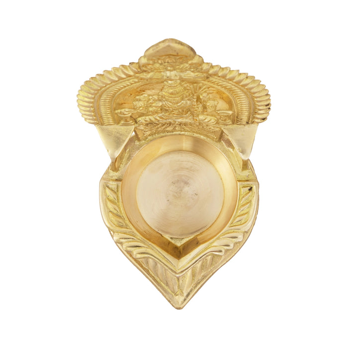 Kanchi Kamatchi Lamp - 6 x 3.5 Inches | Brass Kamakshi Deepam/ Lamp for Pooja - Deity Lamps
