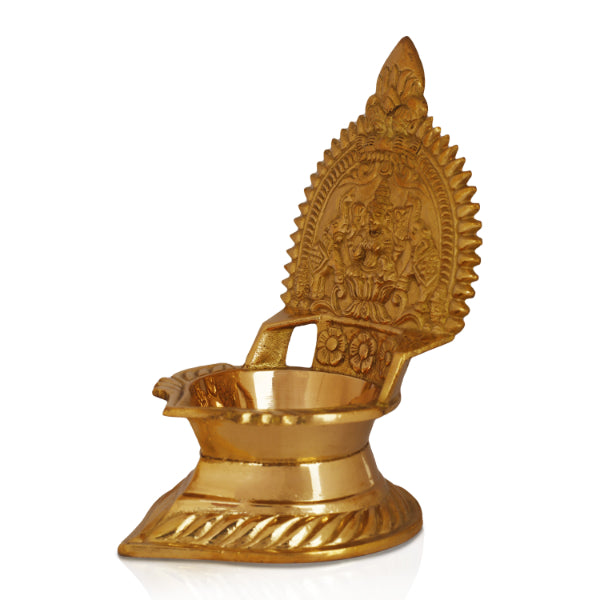 Kamatchi Vilakku - 6 Inches | Brass Kamakshi Deepam/ Lamp for Pooja