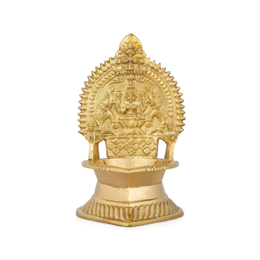 Kamatchi Vilakku - 5.5 x 3.5 Inches | Brass Kamakshi Deepam/ Lamp for Pooja - Deity Lamps